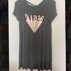 Grayson Social Grey T-Shirt Dress Girls Size XL